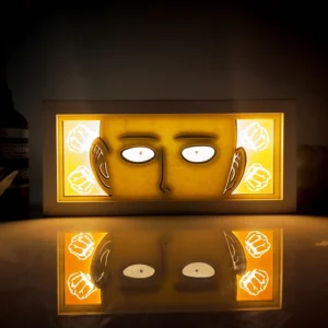 Saitama LED Light Box – One Punch Man Room Decor